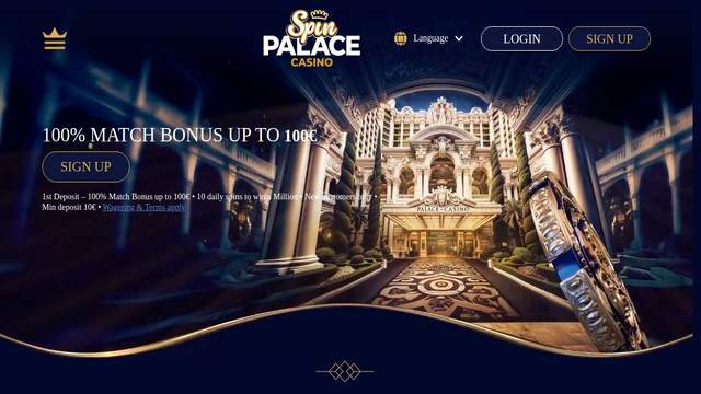 Spin Palace casino screenshot